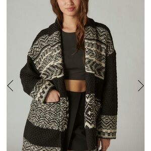 EUC Lucky Brand Fair Isle cardigan w/Shawl Collar Small. Never worn by me